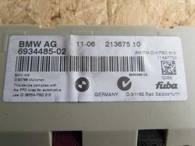 BMW Antenna Amplifier 315 MHz Fuba 65206934485 E63 645Ci 650i M65